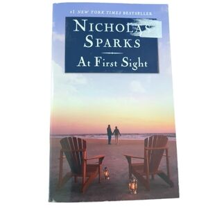 🍁2/$7🍁At First Sight by Nicholas Sparks Soft Cover Book NEW